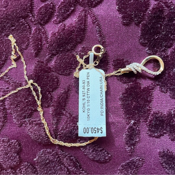 Gold and diamond necklace and pendant - Picture 4 of 5